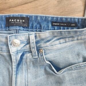 PacSun Sky Blue Denim Skinny Straight Leg Jeans 32 X 32